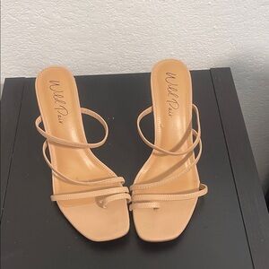 Wild Pair Beige Strappy Heels
